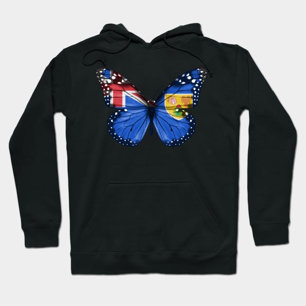 Turks And Caicos Flag  Butterfly - Gift for Turks And Caicos From Turks And Caicos Hoodie by Country Flags